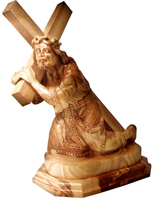 carrying cross statue