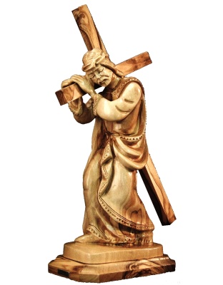 carrying cross statue