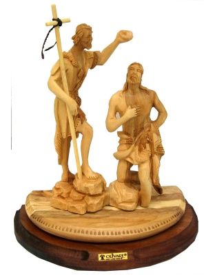 jesus baptism jordan river statue