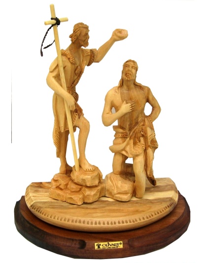 jesus baptism jordan river statue