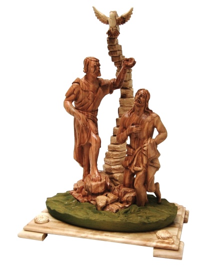 jesus baptism jordan river statue 