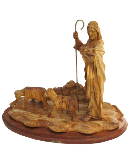 jesus christ good shepherd statue