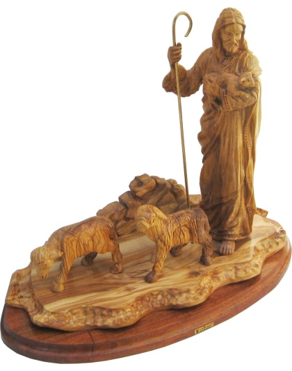 jesus christ good shepherd statue