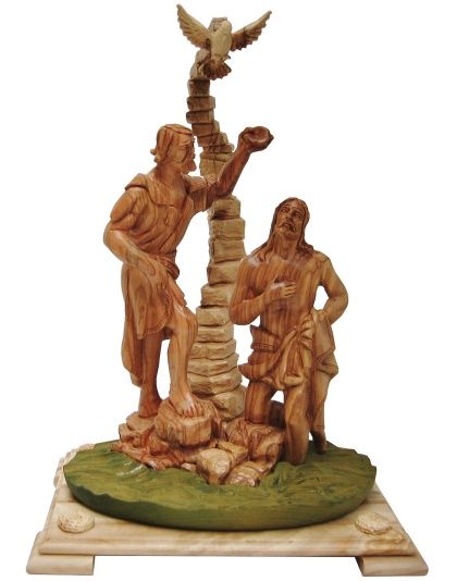jesus baptism jordan river statue