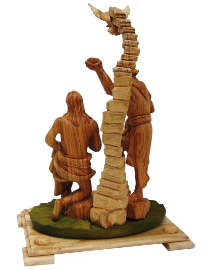 jesus baptism jordan river statue