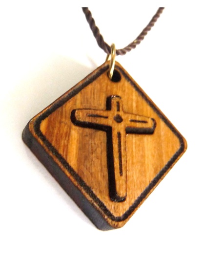 Wooden Cross Pendant 