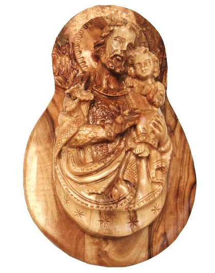 saint joseph child jesus wall plaque