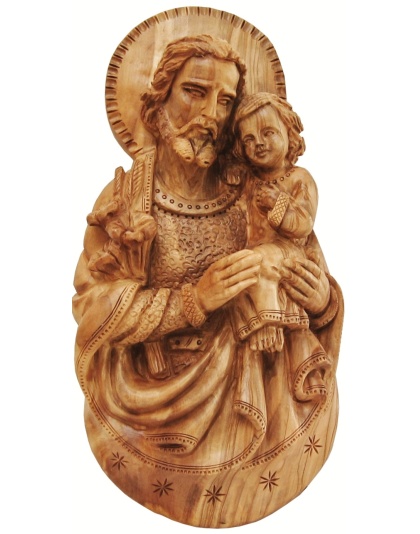saint joseph child jesus wall plaque