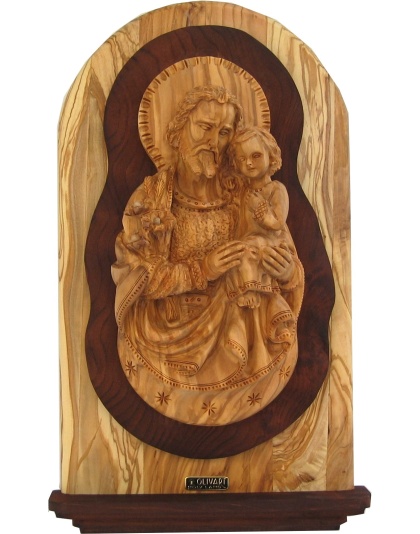 saint joseph child jesus wall plaque