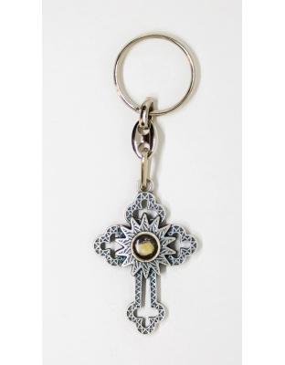 Nativity cross keychain