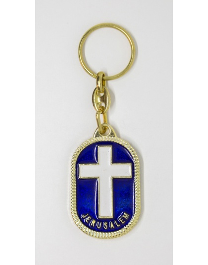 Enamel Cross keychain