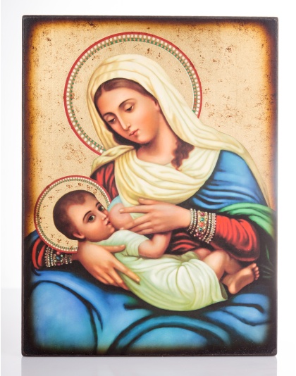 blessed mother mary breastfeeding icon