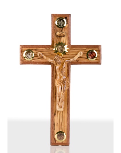 Olive Wood wall hanging Crucifix 35cm