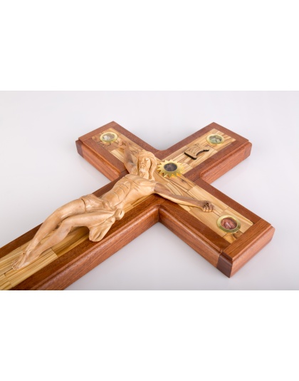 Olive Wood wall mounting Crucifix