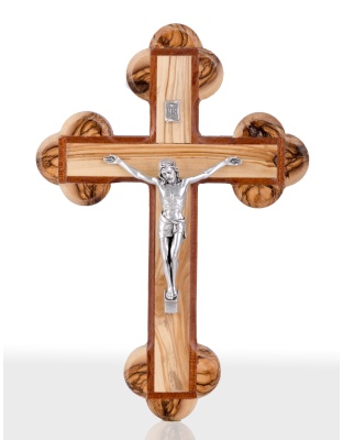 Olive Wood Mahogany Wood Crucifix