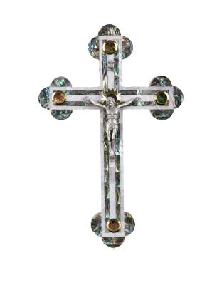 Large mother of pearl crucifix