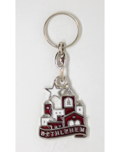 Enamel Nativity Church Panorama Keychain