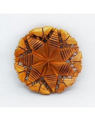 Wooden Star brooch