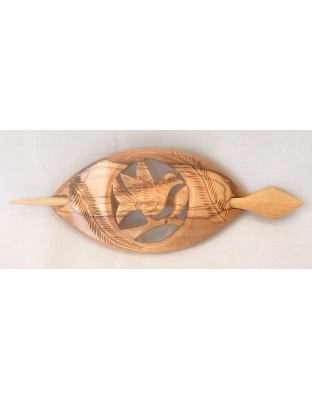 Wooden Dove hair buckle