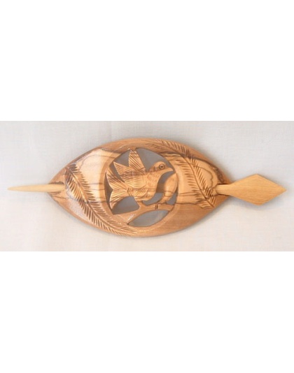 Wooden Dove hair buckle
