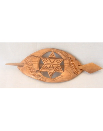 Star wooden hair buckle