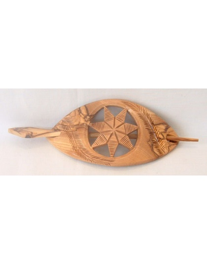 Star wooden hair buckle