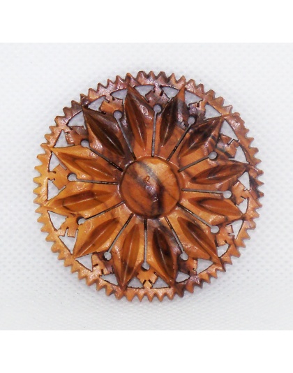 Wooden flower pin