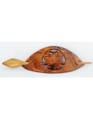 Wooden butterfly hair buckle