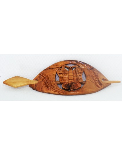 Wooden butterfly hair buckle