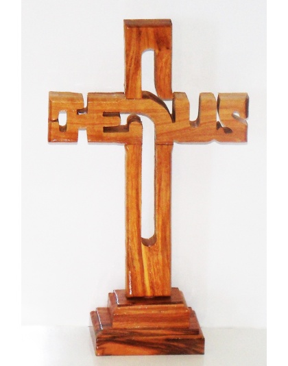 Small Jesus Name standing cross