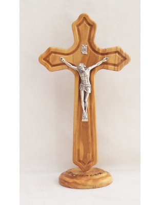 Modern and stylized standing crucifix