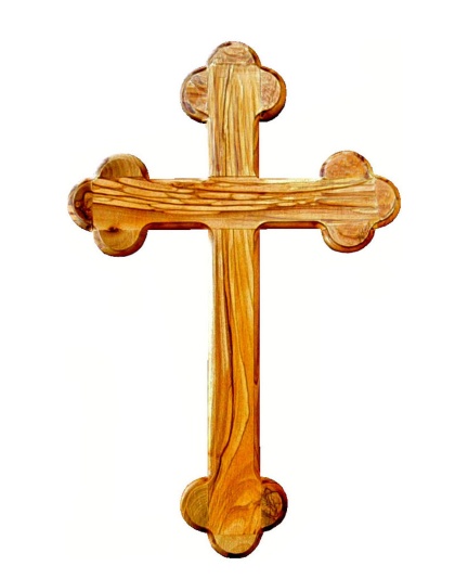 Budded Orthodox olive wood cross