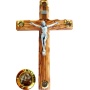 Olive wood crucifix
