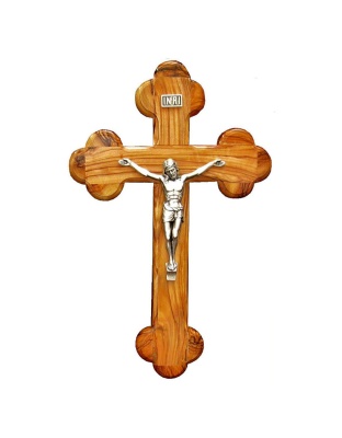 Small budded wall crucifix