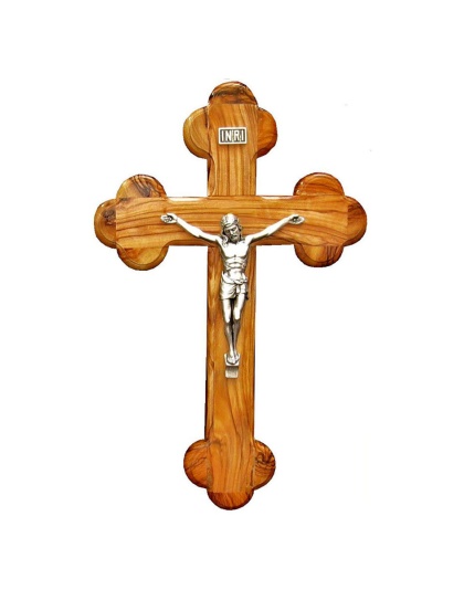 Small budded wall crucifix