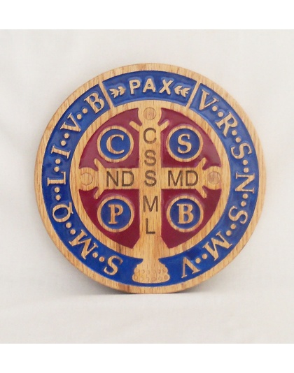 Wooden St Benedict medal