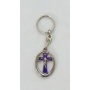 Cross keychain with enamel colors